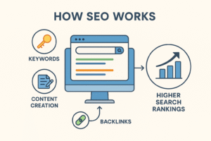How SEO works process diagram