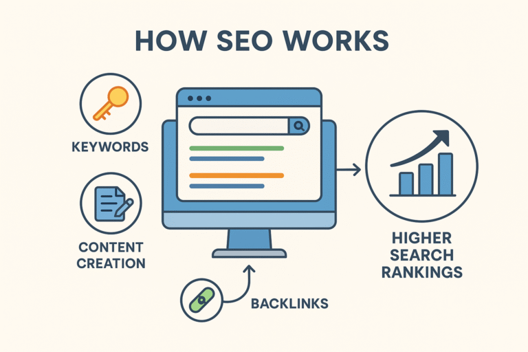 How SEO works process diagram