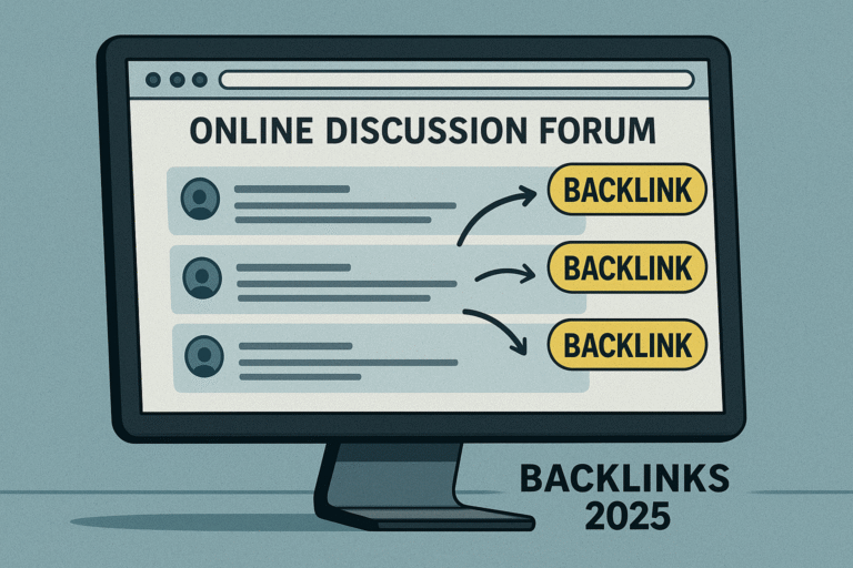 SEO expert evaluating forum backlinks strategy in 2025