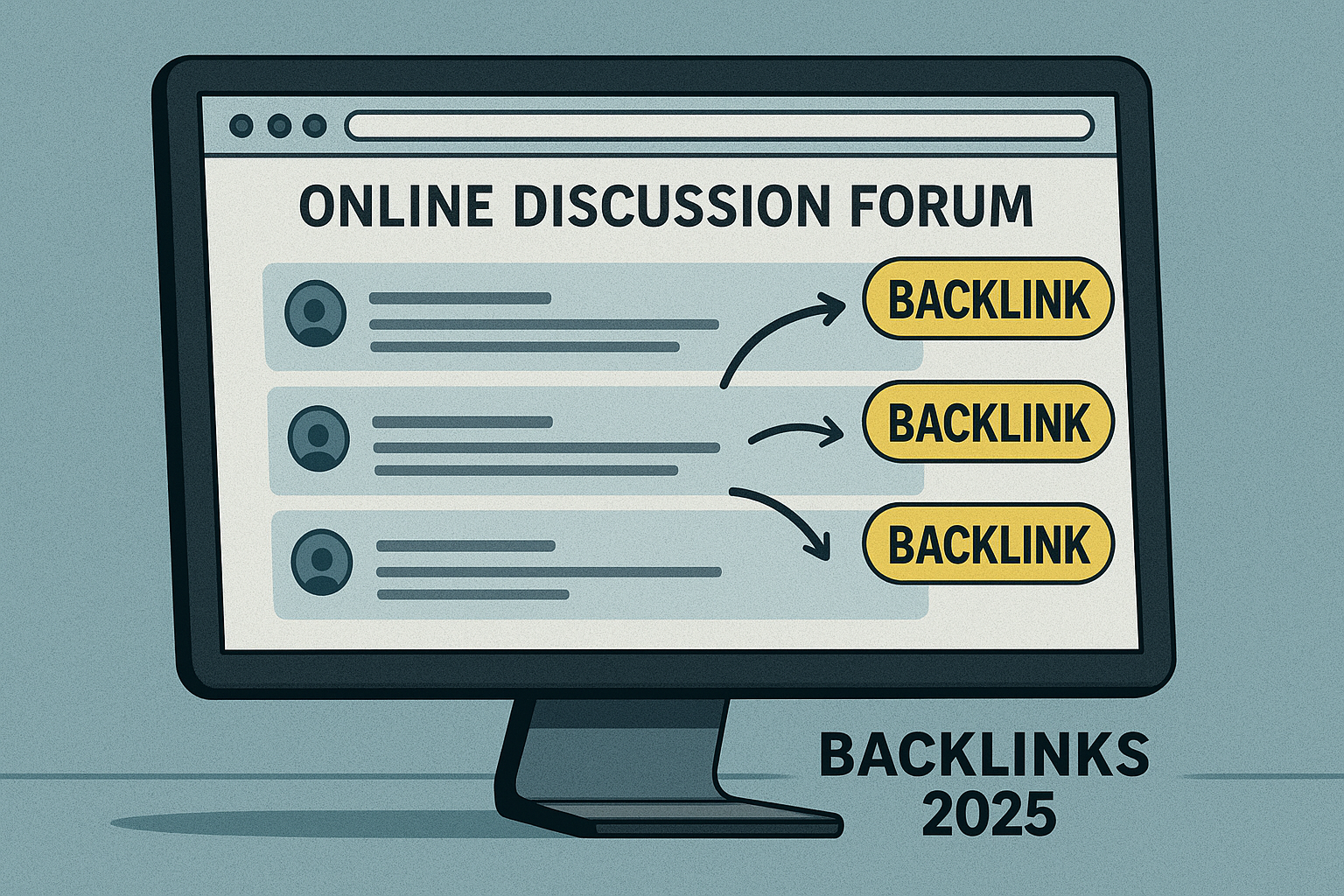 SEO expert evaluating forum backlinks strategy in 2025